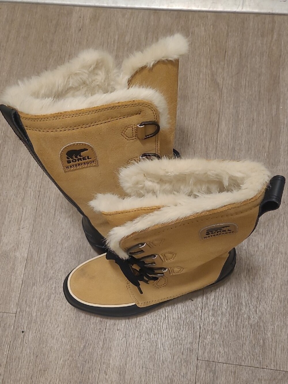 Women's Tan Faux Fur Lined Winter Boots